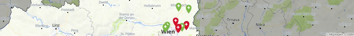 Kartenansicht für Apotheken-Notdienste in der Nähe von Bockfließ (Mistelbach, Niederösterreich)